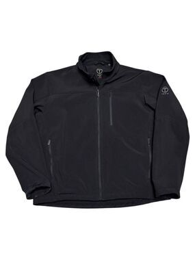 TUMI TECH Waterproof Soft Shell Black Windbreaker Designer Jacket Mens XL
